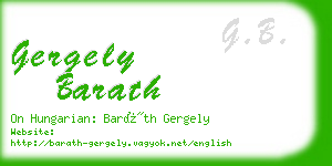 gergely barath business card